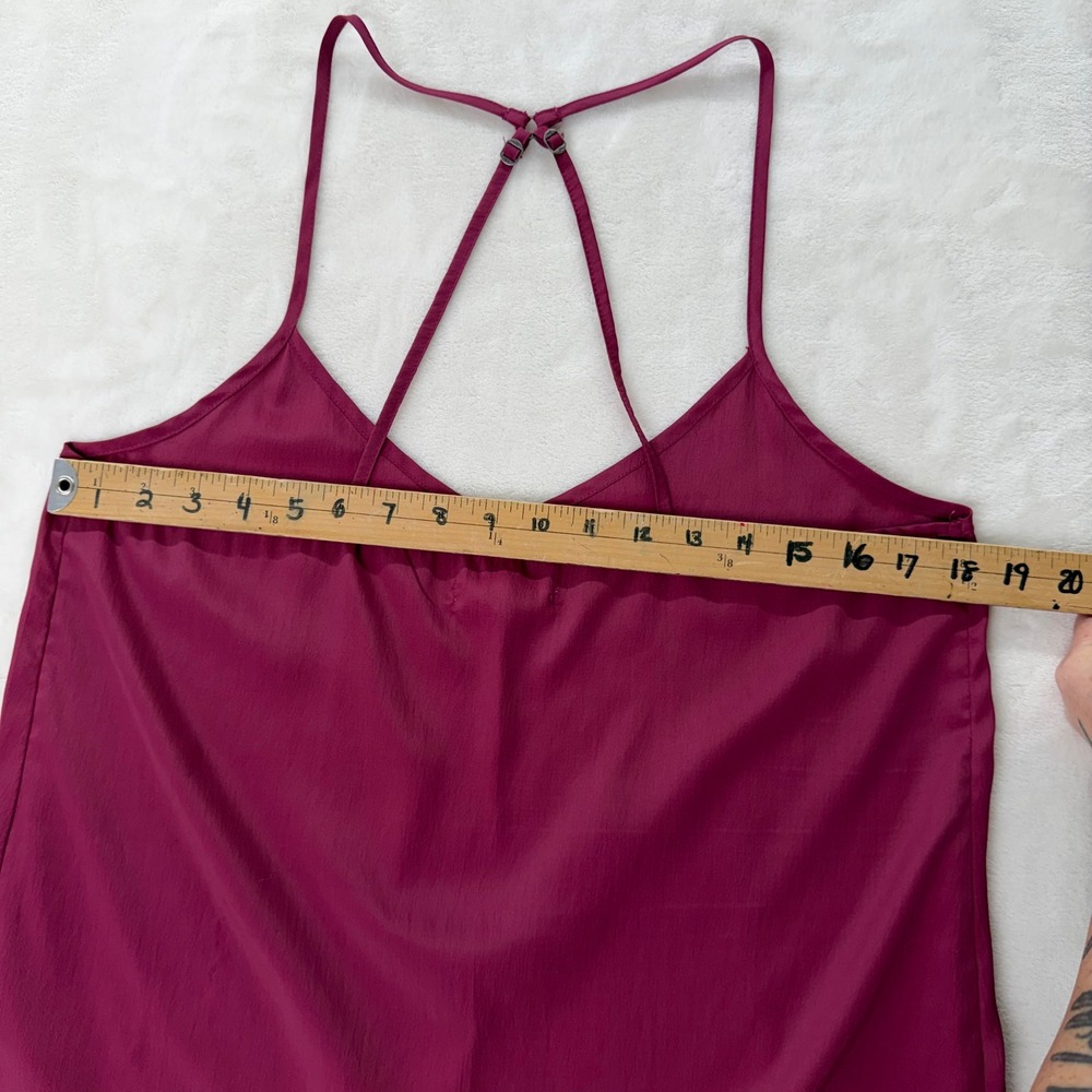 Hollister‎ Tank Top Womens Large Burgundy V-Neck Cami Y2K Spaghetti Straps Boho - Picture 4 of 8